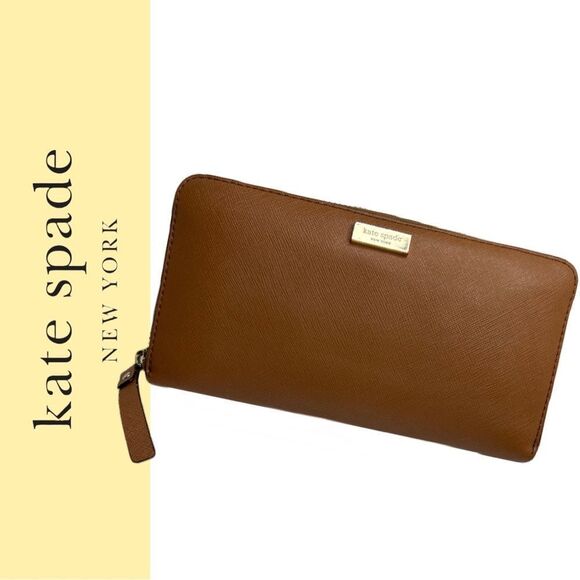 Kate Spade Brown Neda Continental‎ Wallet with Gold-Tone Hardware - Picture 1 of 3